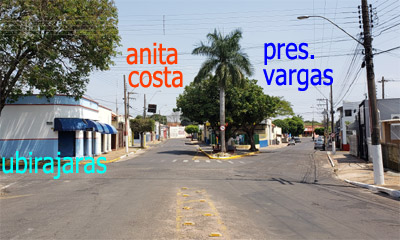 Início da R Anita Costa