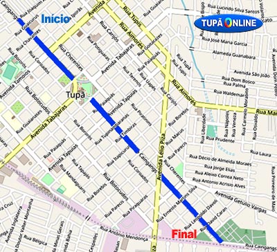 Mapa R Caingangs - Sul